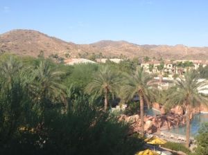 view from hotel balcony